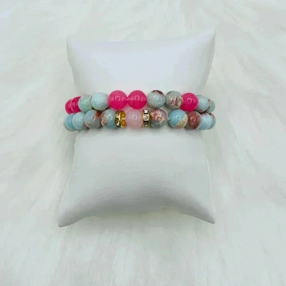 Jewelry - Natural Stone Love And Peace Duo Bracelet